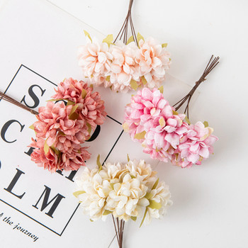 6 τεμ 11 εκ. τεχνητά λουλούδια Μεταξωτό Μίνι Γαρύφαλλο Χειροτεχνία γάμου Αξεσουάρ στεφάνι Χριστουγεννιάτικο Diy Home Decortion Scrapbooking