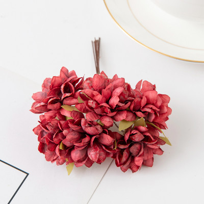 6gab 11cm mākslīgie ziedi zīda mini neļķe kāzu rokdarbu vainags aksesuāri Ziemassvētku pašdarināt mājas dekorēšana scrapbooking