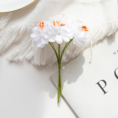 24 db Művirág Selyem Mimi Szegfű Otthon Karácsonyi Dekoráció Esküvői Kézműves Koszorú Kültéri Kert Scrapbook Kiegészítők