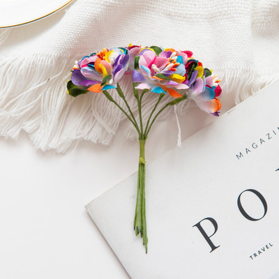 24 db Művirág Selyem Mimi Szegfű Otthon Karácsonyi Dekoráció Esküvői Kézműves Koszorú Kültéri Kert Scrapbook Kiegészítők