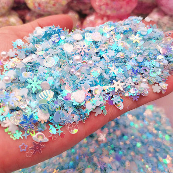 Luminous Mix Star Flower Sequins Polymer Clay Beads Diamond for Crafts Paillettes Διακοσμητικά νυχιών Παγιέτες DIY αξεσουάρ
