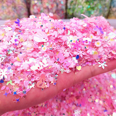 Luminous Mix Zvaigžņu ziedu vizuļi Polimēru māla pērlītes Dimants amatniecībai Pailletes nagu mākslas dekori, vizuļi DIY aksesuāri