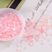 10g/Συσκευασία διαφανές ροζ Mix Moon Dot Shell Swan Nail Sequins Paillettes Wedding Craft, Slime Making Wedding Decorating Confetti