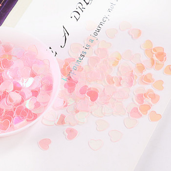 10g/Συσκευασία διαφανές ροζ Mix Moon Dot Shell Swan Nail Sequins Paillettes Wedding Craft, Slime Making Wedding Decorating Confetti