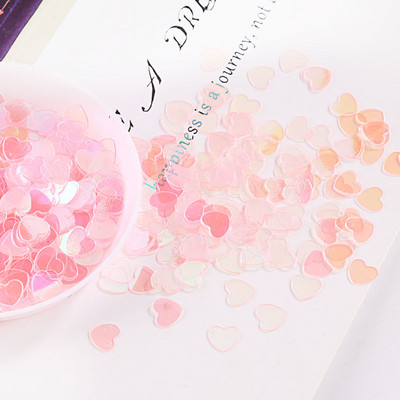 10g/Συσκευασία διαφανές ροζ Mix Moon Dot Shell Swan Nail Sequins Paillettes Wedding Craft, Slime Making Wedding Decorating Confetti