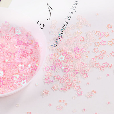 10g/Συσκευασία διαφανές ροζ Mix Moon Dot Shell Swan Nail Sequins Paillettes Wedding Craft, Slime Making Wedding Decorating Confetti