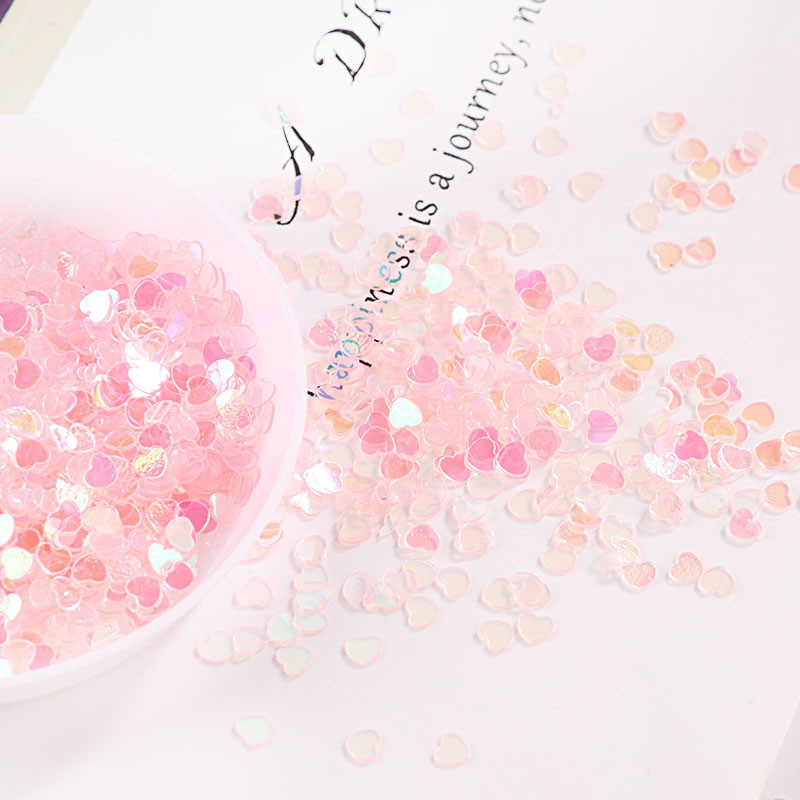 10g/Συσκευασία διαφανές ροζ Mix Moon Dot Shell Swan Nail Sequins Paillettes Wedding Craft, Slime Making Wedding Decorating Confetti