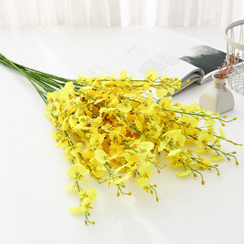 Κίτρινο Προσομοίωση Λουλούδι Χορευτική Ορχιδέα Διακόσμηση Fake Flower Soft Decoration Simulation Plant Home Wedding Artificial Flowers