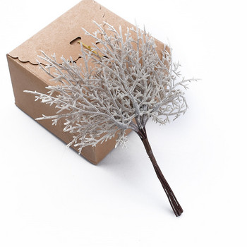 10τμχ Μίνι τεχνητό λουλούδι από φύλλα βελανιδιού για διακόσμηση στεφάνι σπιτιού γάμου DIY Scrapbooking Craft Χριστουγεννιάτικα αξεσουάρ
