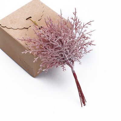 10 gab. Mini mākslīgo ozolzīļu lapu puķu augs kāzu mājas vainaga dekorēšanai DIY Scrapbooking Amatniecības Ziemassvētku aksesuāri