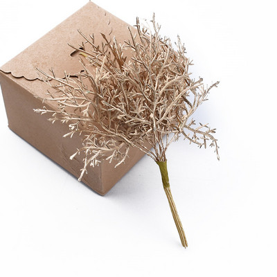 10 gab. Mini mākslīgo ozolzīļu lapu puķu augs kāzu mājas vainaga dekorēšanai DIY Scrapbooking Amatniecības Ziemassvētku aksesuāri