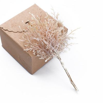 10 gab. Mini mākslīgo ozolzīļu lapu puķu augs kāzu mājas vainaga dekorēšanai DIY Scrapbooking Amatniecības Ziemassvētku aksesuāri