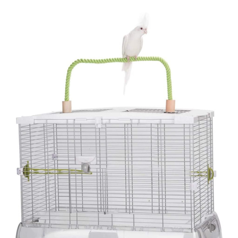 Putnu virves asari būris, rotaļlietas kāpšanas rotaļlieta vīteņpapagailei, žubītei, mazai papagaiļai, divu izmēru kokvilnas virvei mājdzīvnieka dāvana