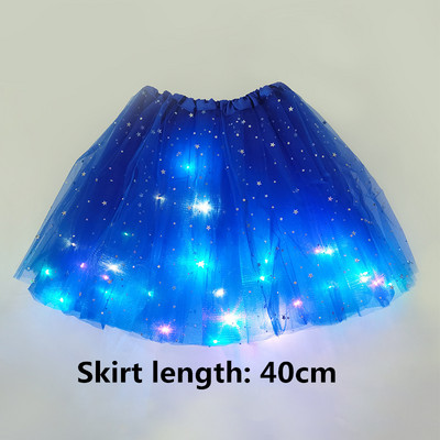 28/40 cm LED šviečiantis tiulio sijonas mergaitėms vasarinis neoninis LED trumpas baleto šokių drabužis suaugusiems vaikams Gimtadienio dovanos
