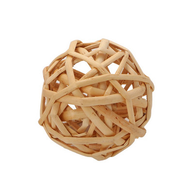 Mājdzīvnieku jautra papagaiļa rotaļlieta, dobi ritošā bumbiņu rotaļlieta papagaiļai putnu košļājamā rotaļlieta Papagaiļa pītas rotangpalmas rotaļlietu bumbas