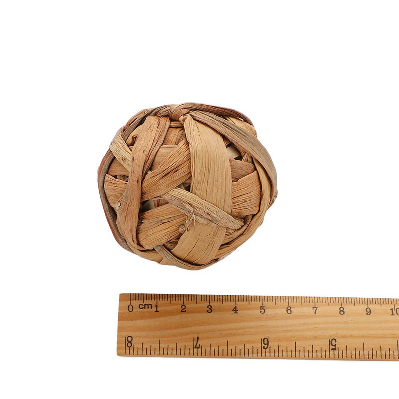 Mājdzīvnieku jautra papagaiļa rotaļlieta, dobi ritošā bumbiņu rotaļlieta papagaiļai putnu košļājamā rotaļlieta Papagaiļa pītas rotangpalmas rotaļlietu bumbas