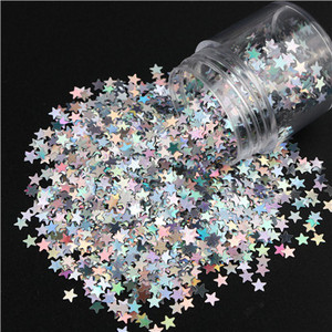 1 Burciņa Jaukti Spangles Mirdzoša Zvaigzne Mēness Sirds Punkti Sequins Lāzers Spīdīgs Hologrāfisks Dekors DIY Nagu lakas Padomi Žilbinoša Paillette