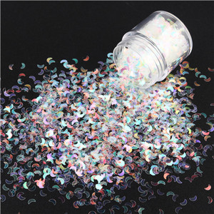 1 Burciņa Jaukti Spangles Mirdzoša Zvaigzne Mēness Sirds Punkti Sequins Lāzers Spīdīgs Hologrāfisks Dekors DIY Nagu lakas Padomi Žilbinoša Paillette