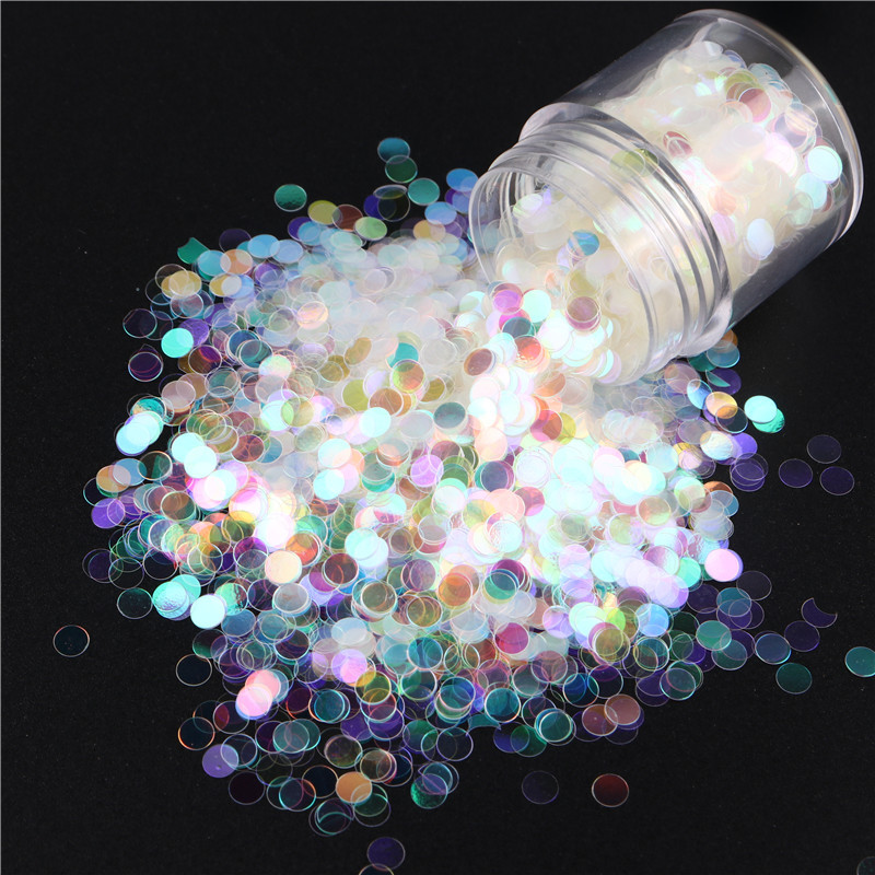 1 Burciņa Jaukti Spangles Mirdzoša Zvaigzne Mēness Sirds Punkti Sequins Lāzers Spīdīgs Hologrāfisks Dekors DIY Nagu lakas Padomi Žilbinoša Paillette