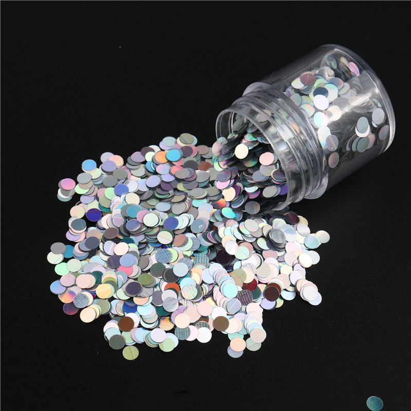 1 Burciņa Jaukti Spangles Mirdzoša Zvaigzne Mēness Sirds Punkti Sequins Lāzers Spīdīgs Hologrāfisks Dekors DIY Nagu lakas Padomi Žilbinoša Paillette