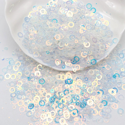 3mm 4mm 5mm 6mm caurspīdīgs kristāla fliteru kauss plakanā, apaļā PVC vaļīgi vizuļi paštaisītiem, roku darbs šūšanas piederumiem 10g