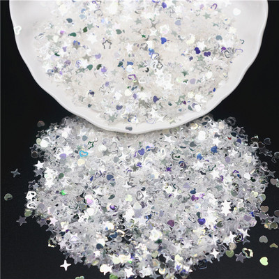 3mm 4mm 5mm 6mm caurspīdīgs kristāla fliteru kauss plakanā, apaļā PVC vaļīgi vizuļi paštaisītiem, roku darbs šūšanas piederumiem 10g