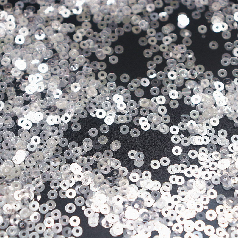 3mm 4mm 5mm 6mm caurspīdīgs kristāla fliteru kauss plakanā, apaļā PVC vaļīgi vizuļi paštaisītiem, roku darbs šūšanas piederumiem 10g