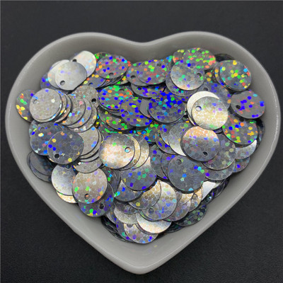 400 db 10 mm-es színes nagy flitterek 1 oldalsó lyukkal PVC lapos, kerek, laza flitteres paletták Varró kézműves barkács Scrapbooking medál
