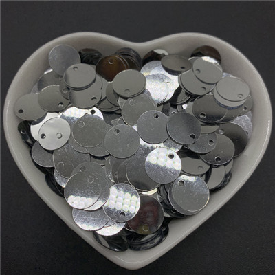 400 db 10 mm-es színes nagy flitterek 1 oldalsó lyukkal PVC lapos, kerek, laza flitteres paletták Varró kézműves barkács Scrapbooking medál