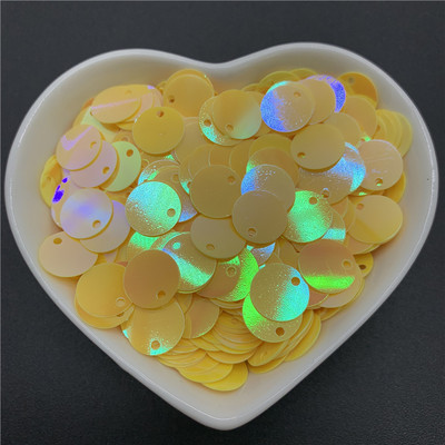 400 db 10 mm-es színes nagy flitterek 1 oldalsó lyukkal PVC lapos, kerek, laza flitteres paletták Varró kézműves barkács Scrapbooking medál