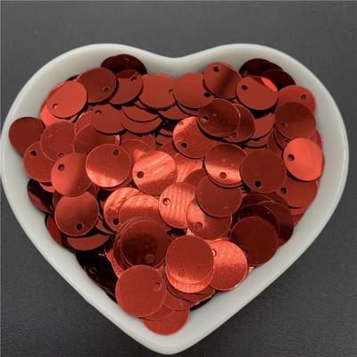 400 db 10 mm-es színes nagy flitterek 1 oldalsó lyukkal PVC lapos, kerek, laza flitteres paletták Varró kézműves barkács Scrapbooking medál