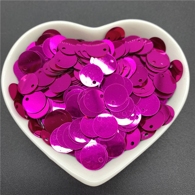 400 db 10 mm-es színes nagy flitterek 1 oldalsó lyukkal PVC lapos, kerek, laza flitteres paletták Varró kézműves barkács Scrapbooking medál