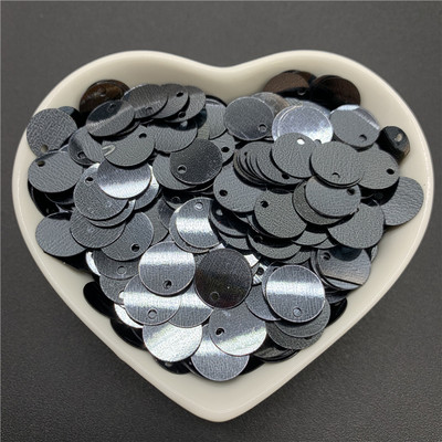 400 db 10 mm-es színes nagy flitterek 1 oldalsó lyukkal PVC lapos, kerek, laza flitteres paletták Varró kézműves barkács Scrapbooking medál