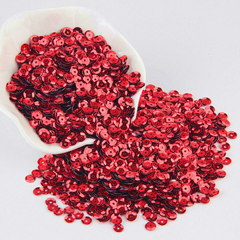 Paillette Red Sequin 3mm-25mm PVC Свободни пайети Paillettes Nail Art Scrapbooking Шиене Направи си сам сватбен декор Lentejuelas