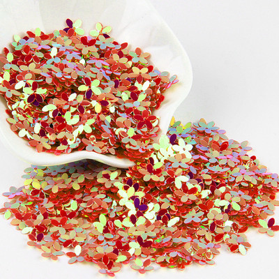 Paillette piros flitter 3 mm-25 mm PVC laza flitterek Paillette körömdíszítés Scrapbooking varrás barkácsolás esküvői dekoráció Lentejuelas