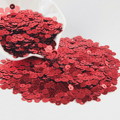 Paillette piros flitter 3 mm-25 mm PVC laza flitterek Paillette körömdíszítés Scrapbooking varrás barkácsolás esküvői dekoráció Lentejuelas