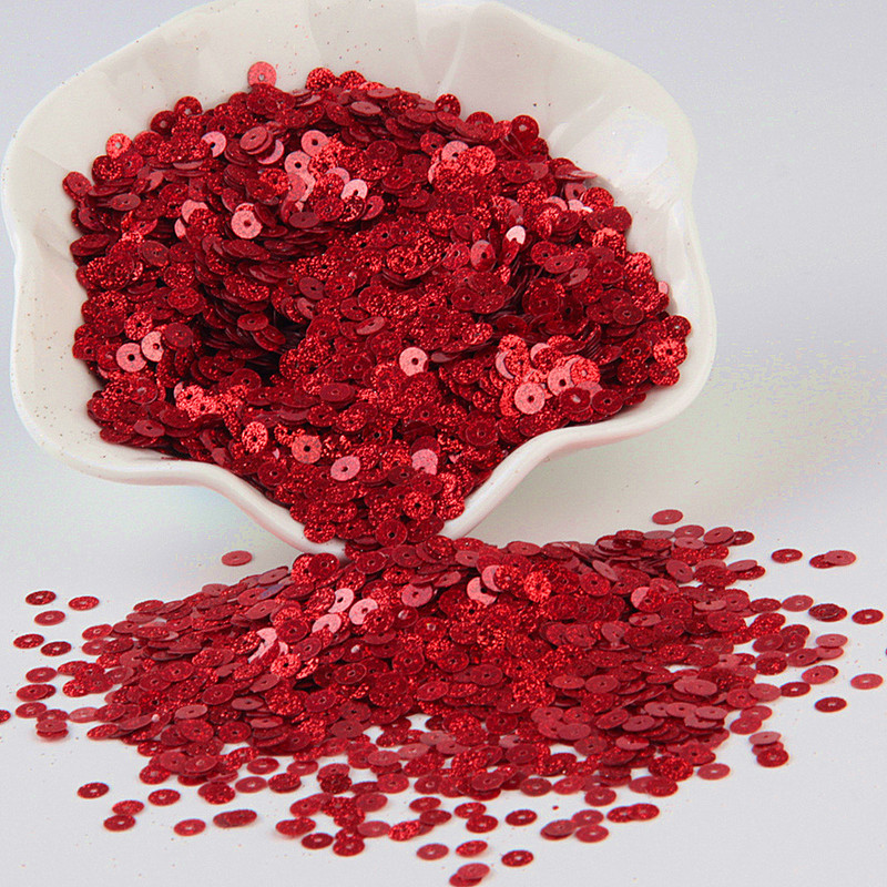 Paillette piros flitter 3 mm-25 mm PVC laza flitterek Paillette körömdíszítés Scrapbooking varrás barkácsolás esküvői dekoráció Lentejuelas