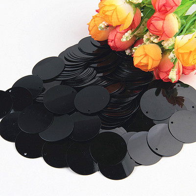 10g Paillettes Melni sequins Plakani apaļa PVC vaļīga vizulis amatniecībai Sieviešu apģērbi Šūšanas piederumi Lentejuelas Manualidades