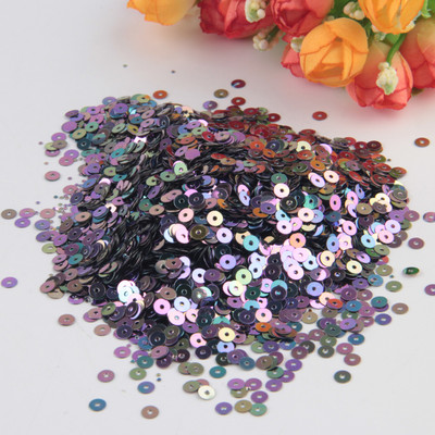 10g Paillettes Melni sequins Plakani apaļa PVC vaļīga vizulis amatniecībai Sieviešu apģērbi Šūšanas piederumi Lentejuelas Manualidades