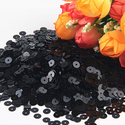 10g Paillettes Melni sequins Plakani apaļa PVC vaļīga vizulis amatniecībai Sieviešu apģērbi Šūšanas piederumi Lentejuelas Manualidades