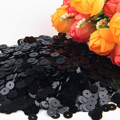 10g Paillettes Melni sequins Plakani apaļa PVC vaļīga vizulis amatniecībai Sieviešu apģērbi Šūšanas piederumi Lentejuelas Manualidades