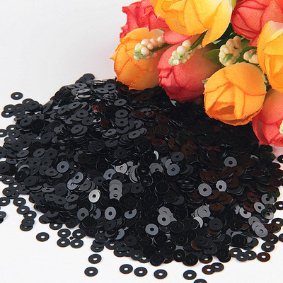 10g Paillettes Melni sequins Plakani apaļa PVC vaļīga vizulis amatniecībai Sieviešu apģērbi Šūšanas piederumi Lentejuelas Manualidades