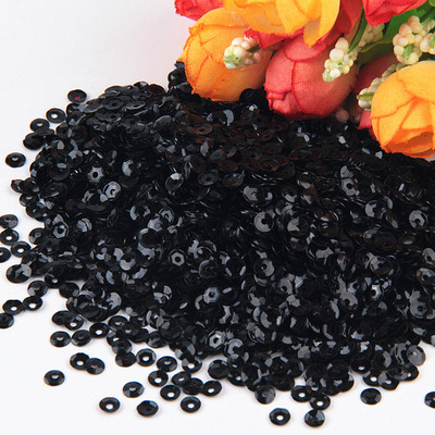 10g Paillettes Melni sequins Plakani apaļa PVC vaļīga vizulis amatniecībai Sieviešu apģērbi Šūšanas piederumi Lentejuelas Manualidades