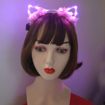 1PC Led Ear Animal Cat Fox Headband Φωτιστικό που αναβοσβήνει Δώρο πάρτι για κομμωτήρια στολή γενεθλίων Φεστιβάλ γάμου αποκριών