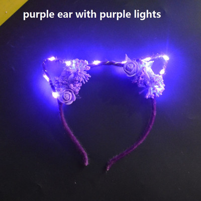 1 gab Led Ear Animal Cat Fox galvas saite iedegas Mirgojoša mirdzoša matu lente ballītes dāvana dzimšanas dienas kostīms kāzu Helovīna festivāls