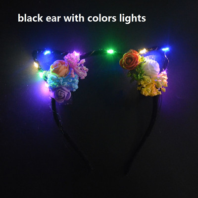 1 gab Led Ear Animal Cat Fox galvas saite iedegas Mirgojoša mirdzoša matu lente ballītes dāvana dzimšanas dienas kostīms kāzu Helovīna festivāls