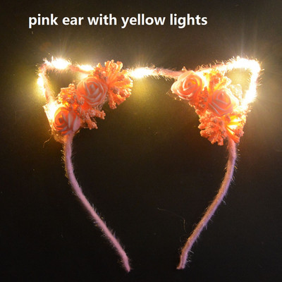 1 gab Led Ear Animal Cat Fox galvas saite iedegas Mirgojoša mirdzoša matu lente ballītes dāvana dzimšanas dienas kostīms kāzu Helovīna festivāls