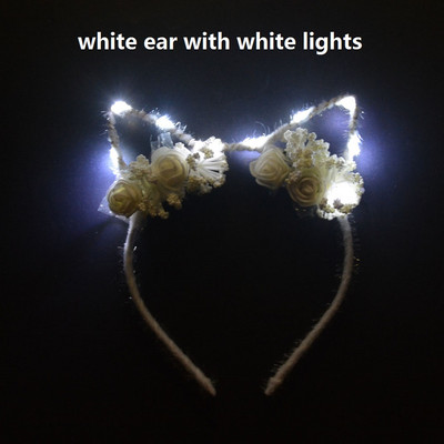1 gab Led Ear Animal Cat Fox galvas saite iedegas Mirgojoša mirdzoša matu lente ballītes dāvana dzimšanas dienas kostīms kāzu Helovīna festivāls