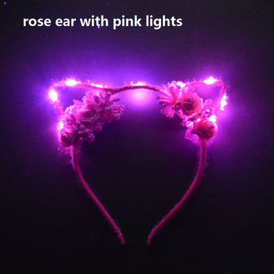 1 gab Led Ear Animal Cat Fox galvas saite iedegas Mirgojoša mirdzoša matu lente ballītes dāvana dzimšanas dienas kostīms kāzu Helovīna festivāls