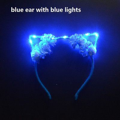 1 gab Led Ear Animal Cat Fox galvas saite iedegas Mirgojoša mirdzoša matu lente ballītes dāvana dzimšanas dienas kostīms kāzu Helovīna festivāls